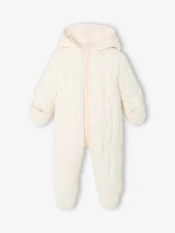 Vertbaudet Baby Winteroverall mit Wolken-Steppung und Kapuze – Produktbild 1 von 1