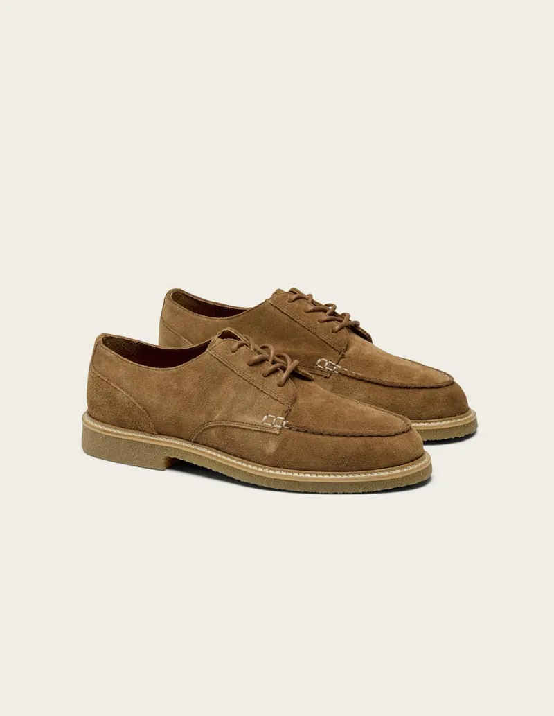 Odaje Schnürschuh Modell: Alwin, Suede cognac, – Produktbild 1 von 1