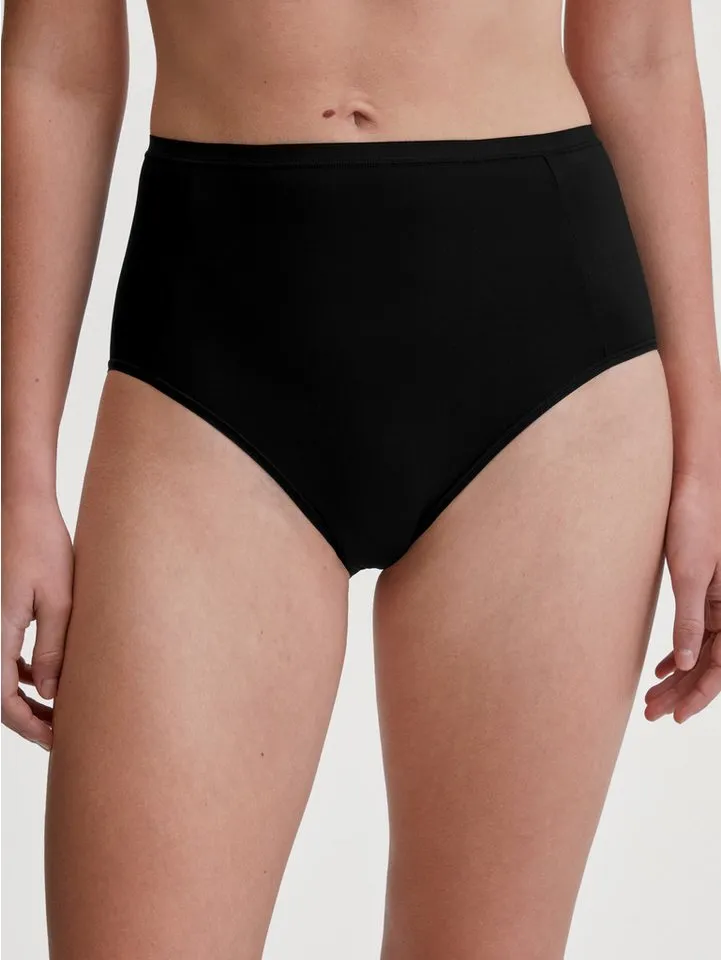 CALIDA CALIDA Slip Sleek Skin elastischer Bund, hoher Schnitt, Single Jersey, Schwarz, – Produktbild 1 von 5