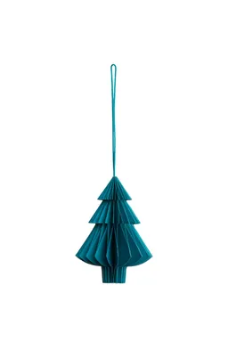 Tranquillo Papieranhänger PETROL TREE - klein - blau – Produktbild 1 von 1