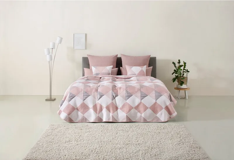 OTTO home Tagesdecke Maris, Tagesdecke im Landhausstil, für Kinder und Erwachsene, Rosa, – Produktbild 2 von 5