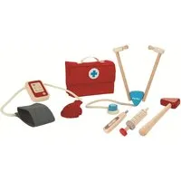 PlanToys PlanToys Kinder Arztkoffer mit Zubehör aus Kautschukholz Maße 8 x 21,5 x 14,5 cm – Produktbild 1 von 1