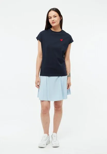 Givn Berlin Givn Berlin T-Shirt GBLAILA (HEART) aus Bio-Baumwolle mit Stickerei, Midnight blue, – Produktbild 2 von 4
