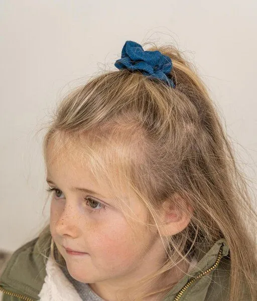 obumi obumi Haargummi - Scrunchie aus Leinen, Ocean blue, – Produktbild 4 von 4