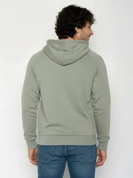 GreenBomb GREENBOMB Basic Trek - Hoodie aus Bio-Baumwolle mit Raglan-Arm / GOTS / Fair & Vegan, Grau (moos mint), – Produktbild 4 von 4