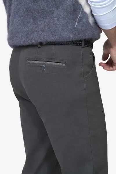 Meyer MEYER Chino im Canvas-Look, Grau (stein), – Produktbild 4 von 4