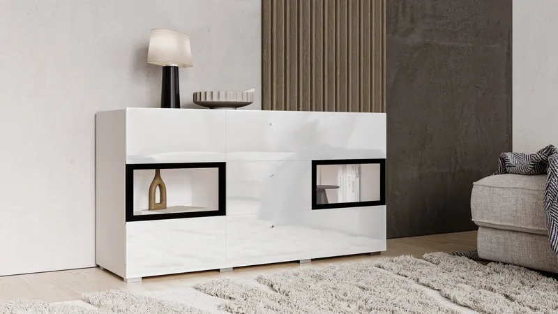 OTTO home Sideboard Baros, Breite 132 cm, Weiß, – Produktbild 3 von 5