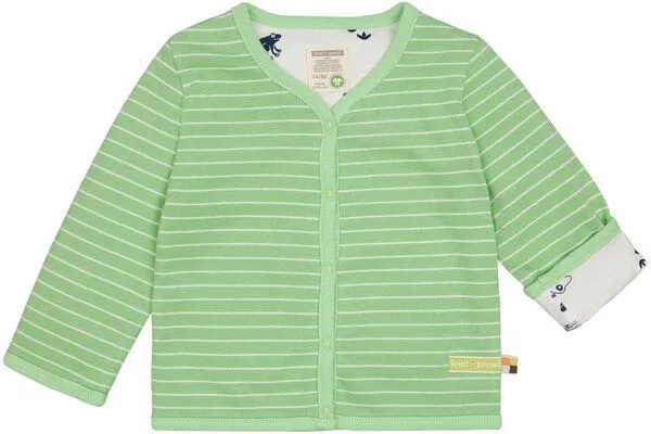 loud + proud loud + proud Babys & Kinder Wendejacke, GOTS-zertifiziert, Opal(grün), – Produktbild 1 von 3