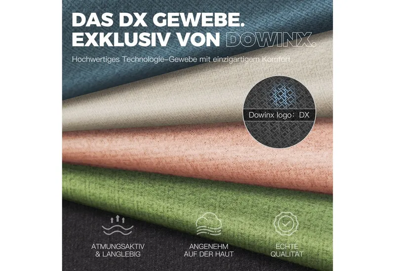 Dowinx Gaming-Stuhl Stoff mit Taschenfederkissen, Gaming Sessel mit Fußstütze, Ergonomischer Bürostuhl, Schwarz, – Produktbild 2 von 5
