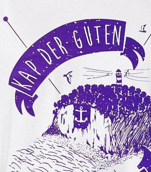 päfjes päfjes Kap der Guten Hoffnung - Fair Wear Männer T-Shirt - Weiß, Lila, – Produktbild 3 von 3