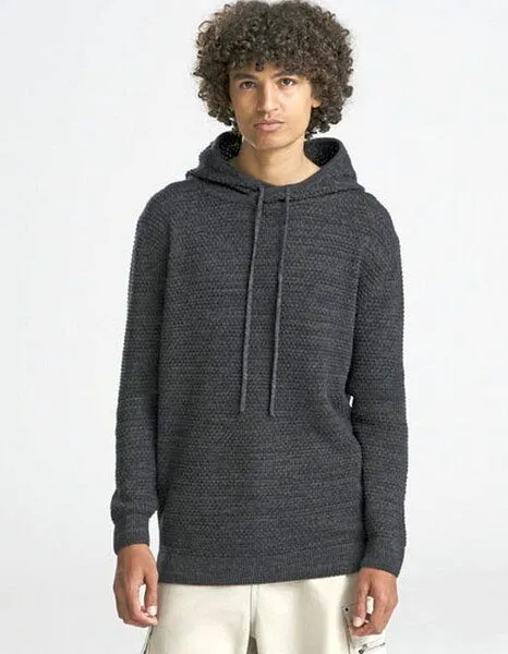 Ecologie by AWDis Ecologie by AWDis Iguazu Knitted Hoody, Navy/heather grey, – Produktbild 4 von 4