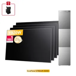 EcoFlow EcoFlow Stream 5000, All-in-One Speicher für Balkonkraftwerke, mit 4 Bifaziale Solarmodule, by Powerness - 480W BC X 4 / 15kWh / Selbstabholung – Produktbild 1 von 1