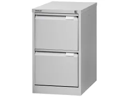 Bisley Bisley Hängeregistraturschrank lichtgr. 2 Schubladen 1-bahnig RAL 7035 – Produktbild 1 von 1