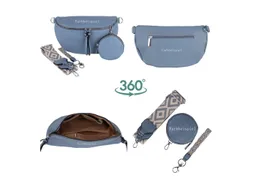 MIRROSI Bauchtasche Damen Taschen, Umhängetasche, Brusttasche, 30x19x10cm Veganes Leder (Schultertasche für jeden Anlass, (dazu 1x Schlüsselband und 1x Münzenbeutel), Crossbody Bag, Bohemian gemusterten & verstellbaren Schulterriemen – Produktbild 1 von 1