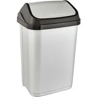 Keeeper keeeper Abfalleimer "Swantje" mit Schwingdeckel, 25 l, silber – Produktbild 1 von 1