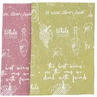 El Puente El Puente "Wein" Geschirrtücher aus Baumwolle (2er-Set) | Fair Trade & Handmade aus Indien – Produktbild 1 von 1