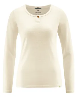 HempAge Hempage Damen vegan Langarmhemd In Naturfarbe – Produktbild 1 von 1