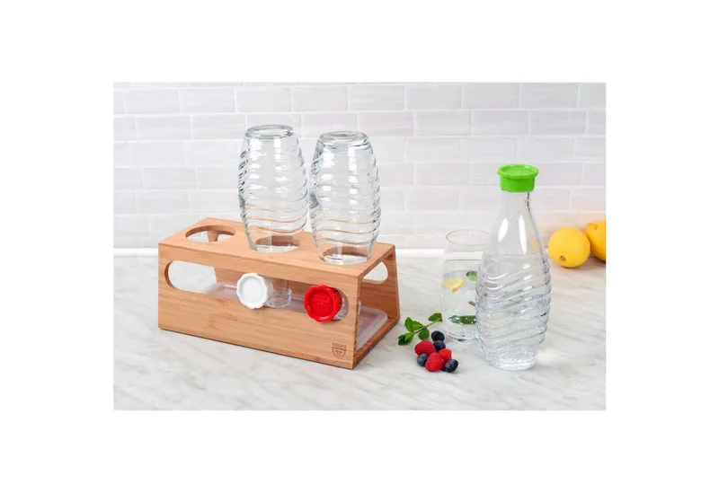 GRÄWE Flaschenhalter GRÄWE Bambushalter für 3 Sodastreamflaschen – Produktbild 5 von 5