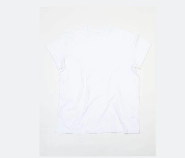 Mantis Mantis Herren-T-Shirt Roll Sleve Rollärmel Rundhals, Weiss, – Produktbild 2 von 3