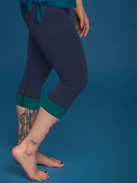 nice to meet me nice to meet me Essential Capri - Yoga Leggings, Deep black, – Produktbild 4 von 4