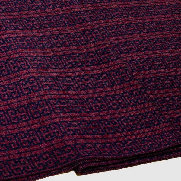 LANARTO slow fashion LANARTO slow fashion Schal Muster 'Peking' zweifarbig gestrickt aus Merinowolle, Blau, – Produktbild 1 von 3