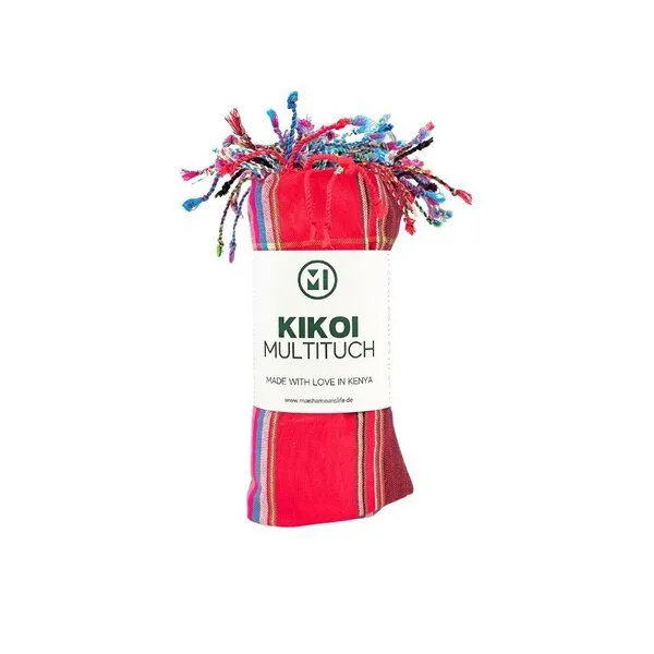 Maishameanslife Maishameanslife Kikoi Multituch Kenia - Baumwolle, Multi-rot, – Produktbild 1 von 2