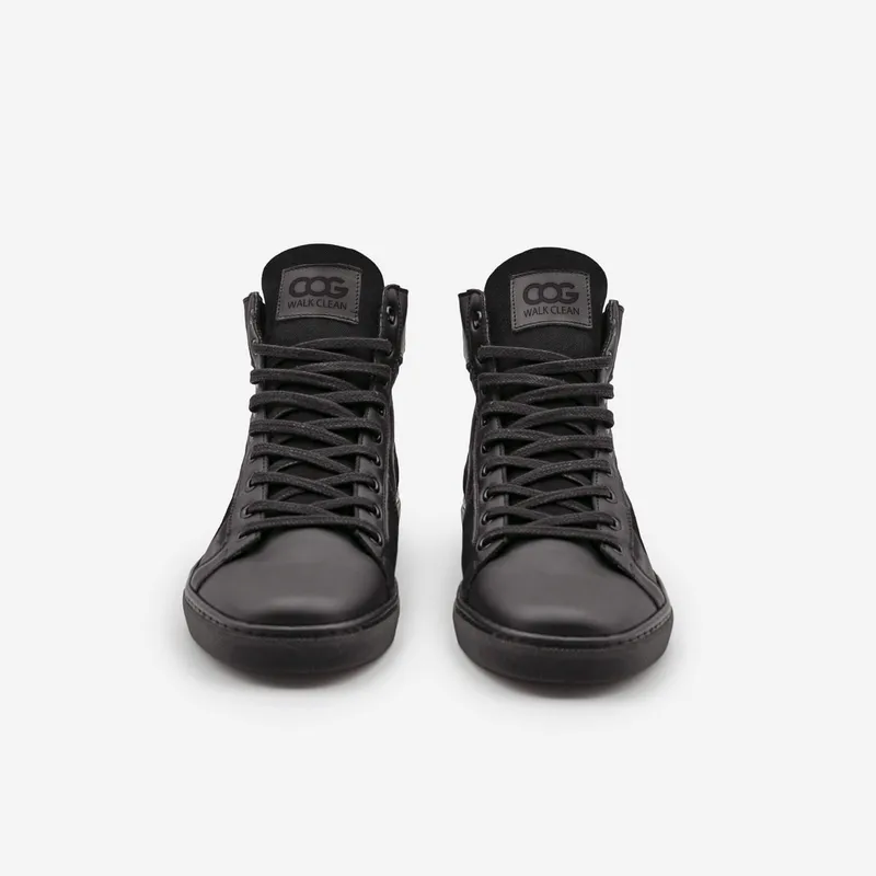 COG COG Herren vegan Sneaker Wallace Zipper, Schwarz, – Produktbild 2 von 2