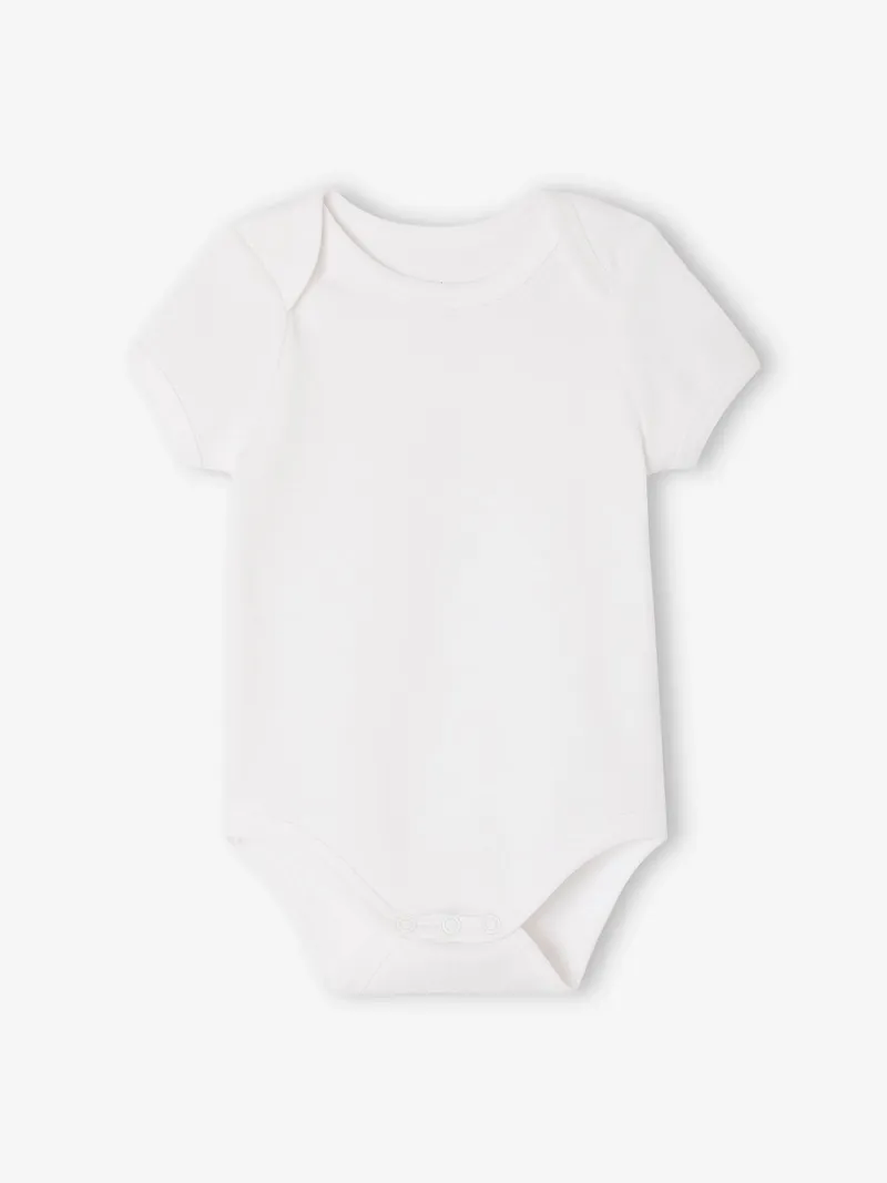 Vertbaudet Vertbaudet 5er-Pack Baby Bodys mit kurzen Ärmeln, Set weiß, – Produktbild 3 von 3