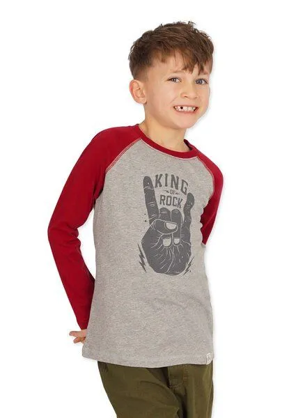 Band of Rascals Band of Rascals King of Rock Raglan Longsleeve, Brick-red, – Produktbild 1 von 3