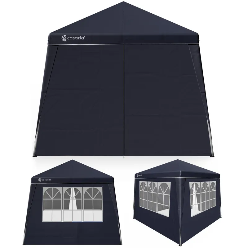 Casaria® Faltpavillon Capri Anthrazit 3x3m inkl 4 Seitenwänden UV-Schutz 50+ – Produktbild 1 von 2