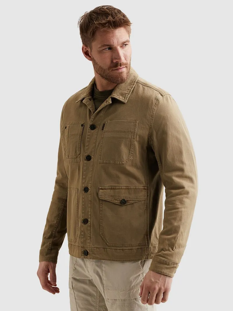 PME Legend PME Legend Denim Worker Jacket Kaki - Größe XL, Grün, – Produktbild 1 von 5