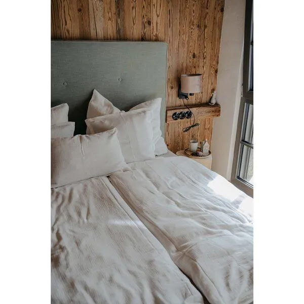 Hutch&Putch Hutch&Putch Musselin Kopfkissenbezug 100% Bio-Baumwolle, Off-white, – Produktbild 4 von 4