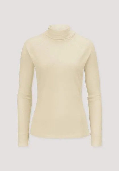 hessnatur hessnatur Longsleeve Slim aus Bio-Merinowolle und TENCEL Lyocell, Vanille, – Produktbild 4 von 4