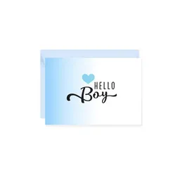 Bow & Hummingbird Bow & Hummingbird Mini-Grußkarte Hello Boy – Produktbild 1 von 1