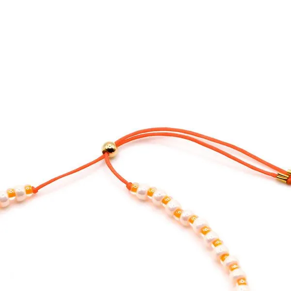 juni juni Sommer Perlenarmband Maui, Apricot (orange), – Produktbild 4 von 4