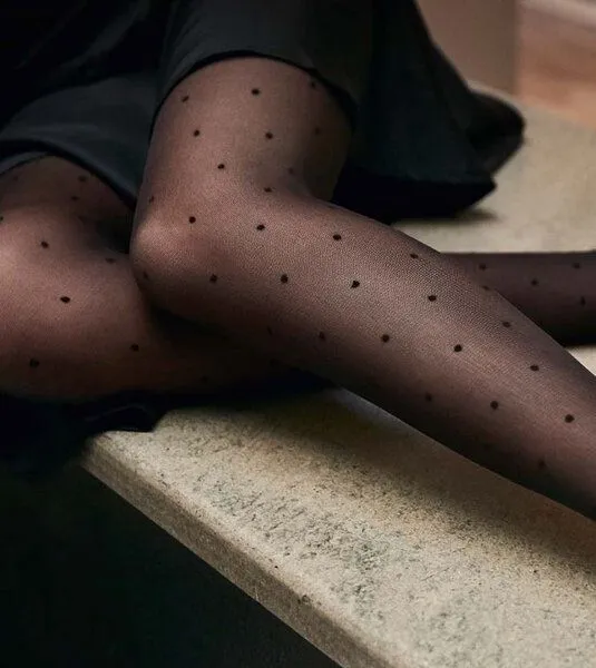 Swedish Stockings Swedish Stockings 40den Black - Strumpfhose - Doris Dots, Schwarz, – Produktbild 1 von 4
