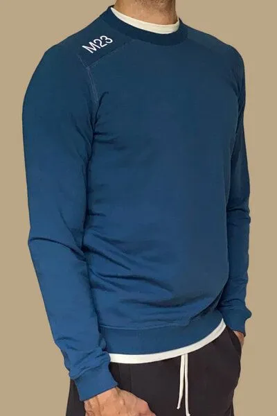 M23 M23 Herren Pullover aus Bio-Baumwolle, Modell „Phil“, Blau, – Produktbild 1 von 2
