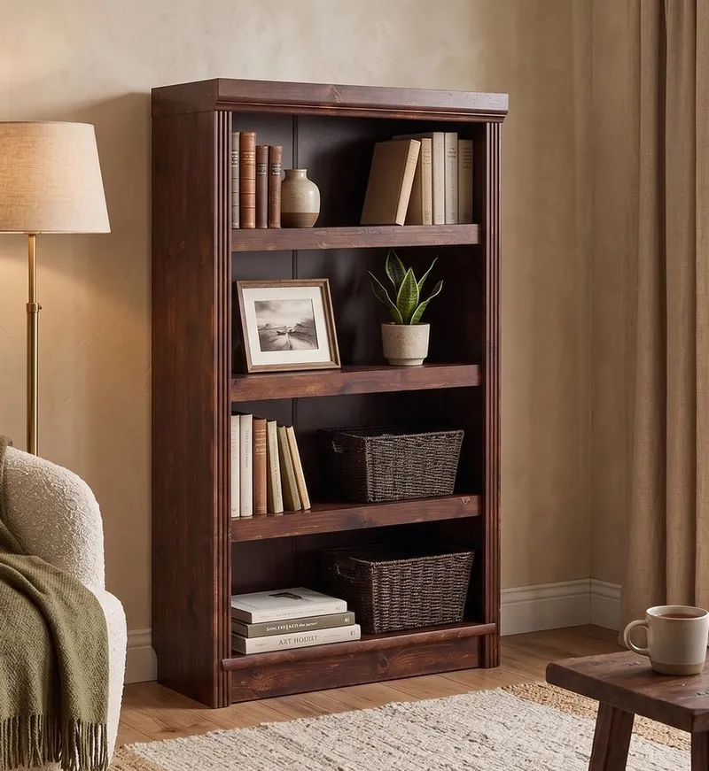 OTTO home Bücherregal Soeren, aus massiver Kiefer, Tiefe 29 cm, FSC®-zertifiziert, Braun, – Produktbild 2 von 8