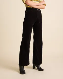 Côtelé Côtelé Damen vegan Flare Hose Schwarz – Produktbild 1 von 1