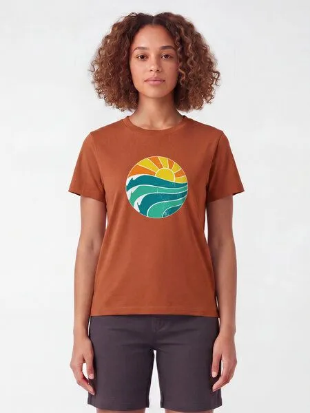 watapparel watapparel T-Shirt Frauen Summer Sun, Heritage brown, – Produktbild 2 von 2