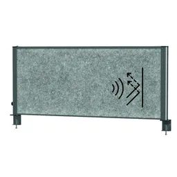 Maul MAUL Tisch-Trennwand "MAULconnecto Uplight" anthrazit, Akustik 120 x 50 cm, dunkelgrau – Produktbild 1 von 1