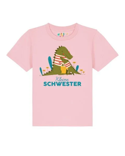 watabout.kids watabout.kids T-Shirt Kinder Krokodil Kleine Schwester, Cotton pink, – Produktbild 1 von 3