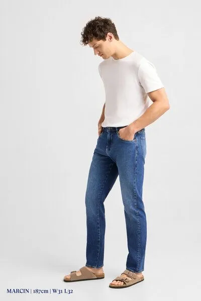DAWN Herren Jeans DUSK Regular Straight DAWN Bio-Baumwolle, Blue, – Produktbild 5 von 8
