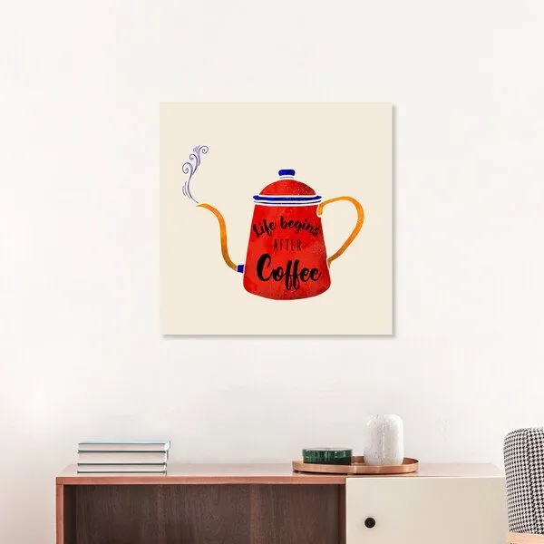 Photocircle Photocircle Poster / Leinwandbild - Life begins after coffee – Produktbild 3 von 4