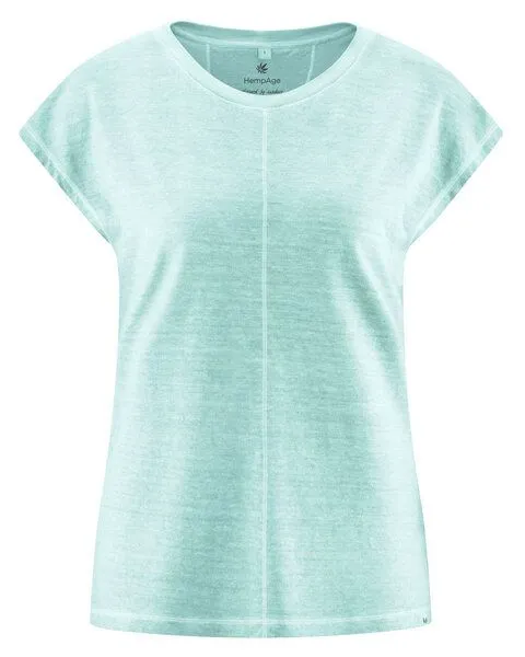 HempAge HempAge Ärmelloses Damen-Shirt mit Wascheffekt Hanf/Biobaumwolle, Lake (blau), – Produktbild 1 von 4
