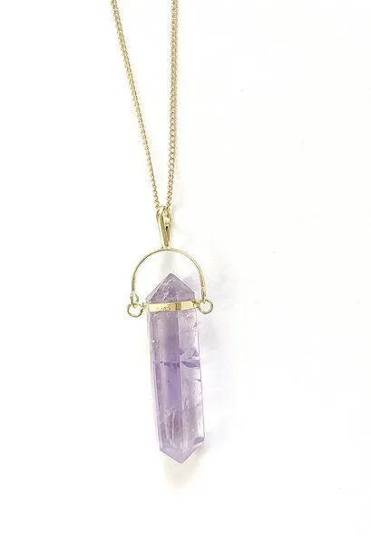 Crystal and Sage Crystal and Sage Amethyst Halskette in Pendelform gold – Produktbild 2 von 4