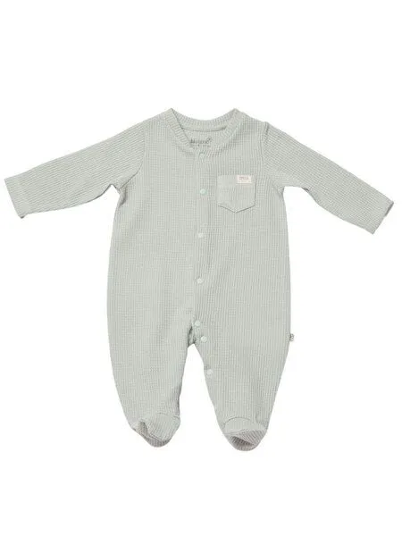 Biorganic Biorganic Waffle Smile Baby Strampler, Mint, – Produktbild 1 von 3