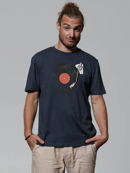 watapparel watapparel T-Shirt Unisex Schallplatte, India ink grey, – Produktbild 2 von 3