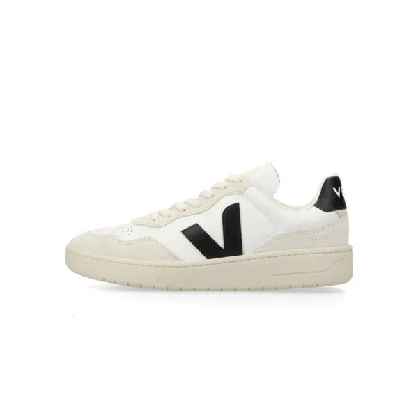 Veja Veja Sneaker Unisex - V-90 O.T. Leather, White/black(weiß), – Produktbild 1 von 4