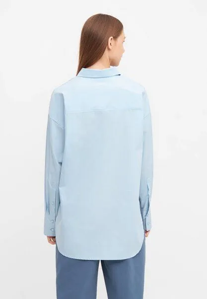 Givn Berlin Givn Berlin Bluse GBCOSIMA loose Fit aus Bio-Baumwolle, Blau, – Produktbild 4 von 4